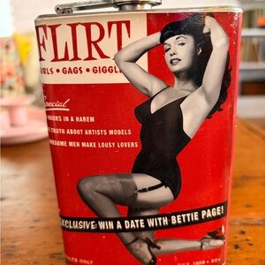 Red Vintage Hair Flask